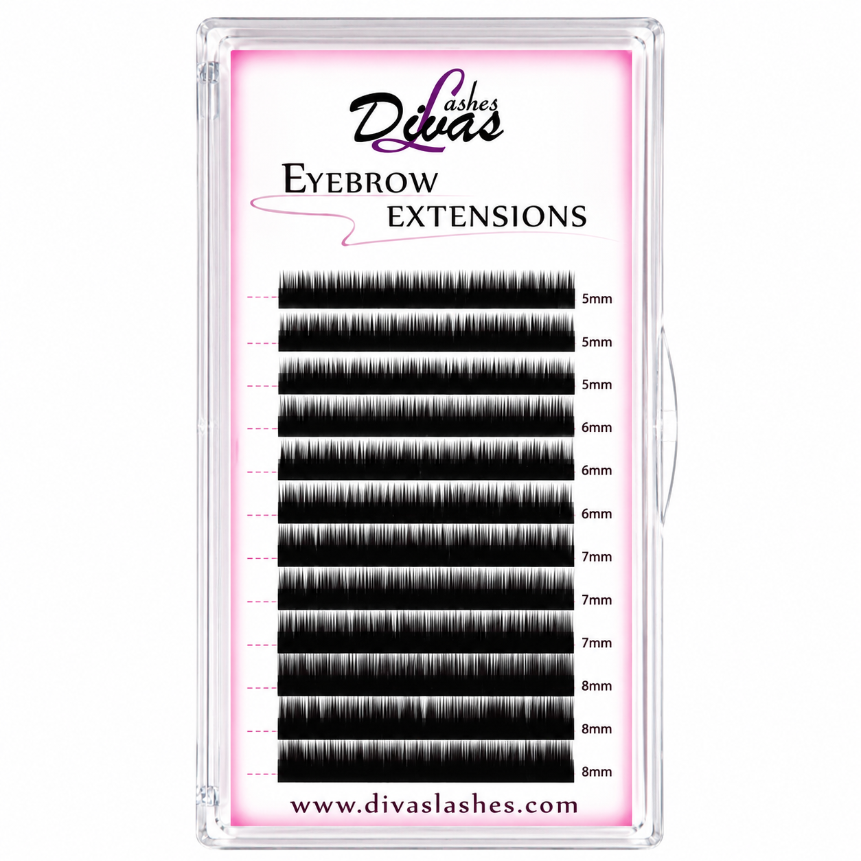 Extensiones de Cejas Color Negro 0.15 Mix (5,5,5,6,6,6,7,7,7,8,8,8) (CEJAS-004)