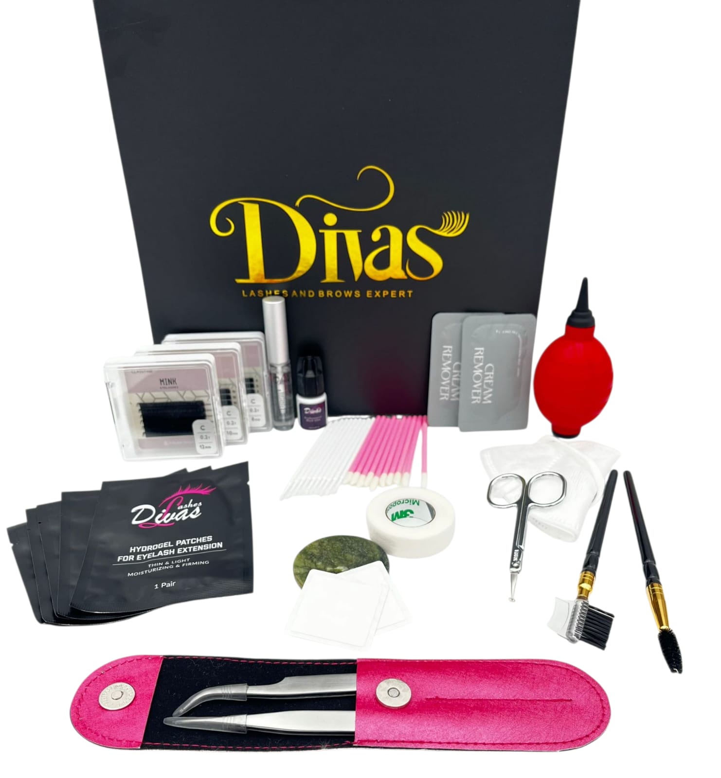 Kit de Extensiones de Pestañas para Principiantes (técnica tradicional) (KIT-003) (primer con pincel de regalo)