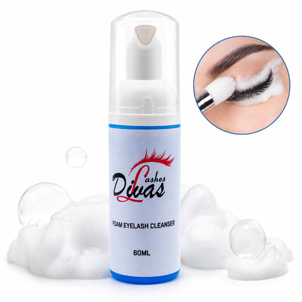 Espuma limpiadora divaslashes 60ml (foam cleanser) (PRM-005)