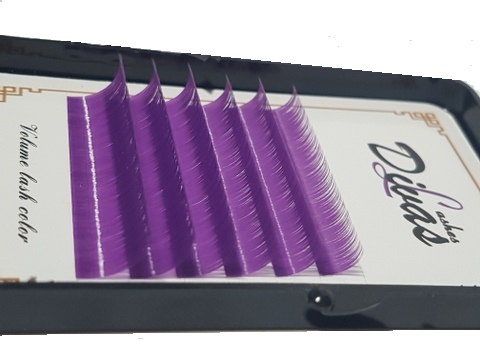 Pestañas volumen russian violet tallas Mix(8,9,10,11,12,13) diametro 007curva C