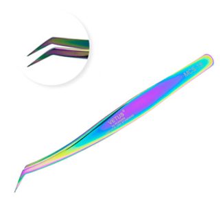 Pinzas extensiones de Pestañas Serie Raimbow CURVA (rainbow) (PINZA-028)