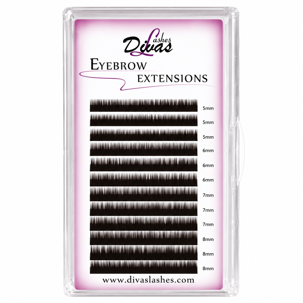 Extensiones de Cejas Color Marron Oscuro 0.15 Mix (4-4-5-5-5-6-6-6-7-7-8-8) (CEJAS-005)