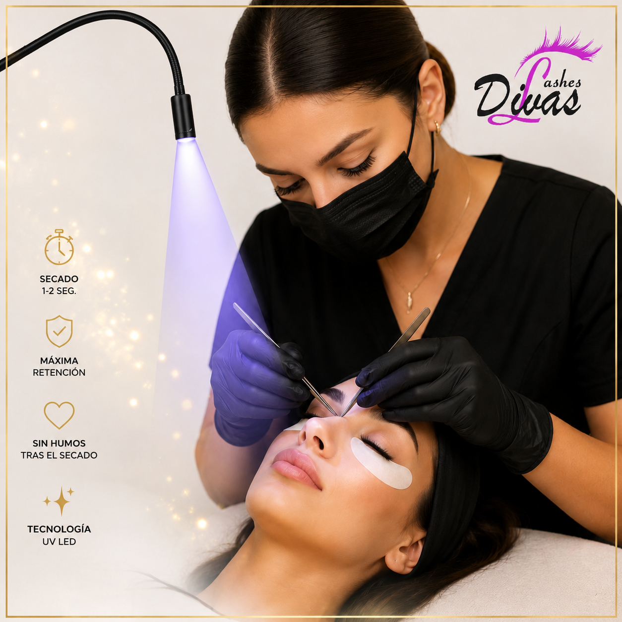 Lámpara UV System - Extensiones de pestañas con luz UV - Y KITS