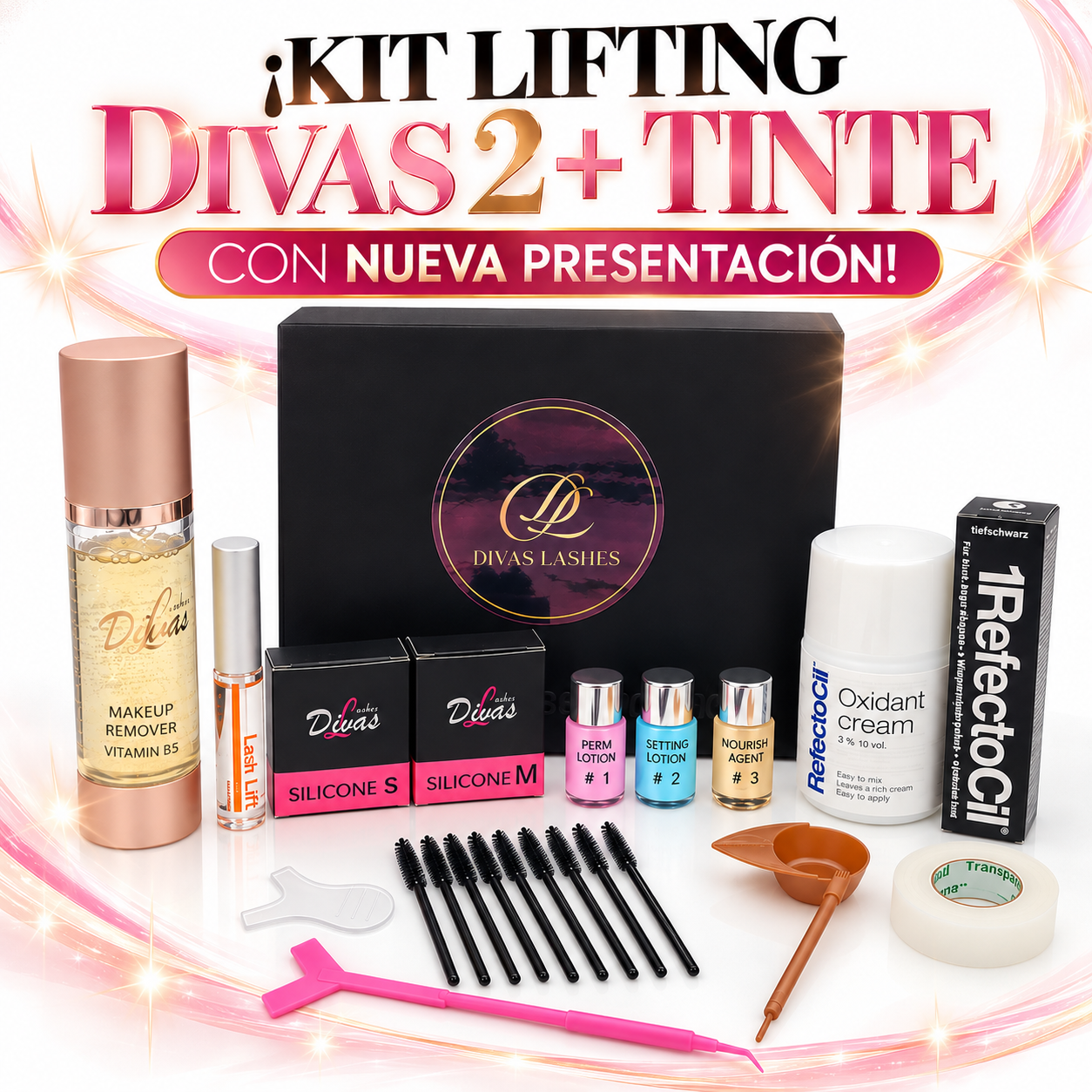 Kit Lifting de Pestañas Lash Lift (Divas 2) +Tinte