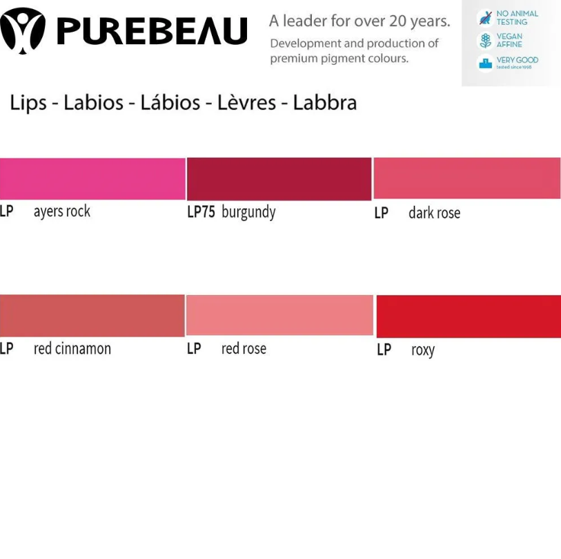 Pigmentos PUREBEAU microblading 3ml - ROXY - Labios - (PIG-003) - Imagen 2
