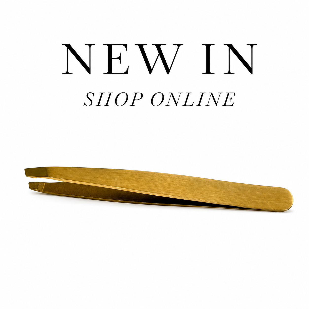 ¡Nuevo! Pinza para depilación de cejas Gold - punta biselada (CEJAS-023-PUNTA BISELADA)