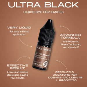 ¡NUEVO! Tinte y oxidante líquido para pestañas y cejas Ultrablack con queratina – MAXYMOVA