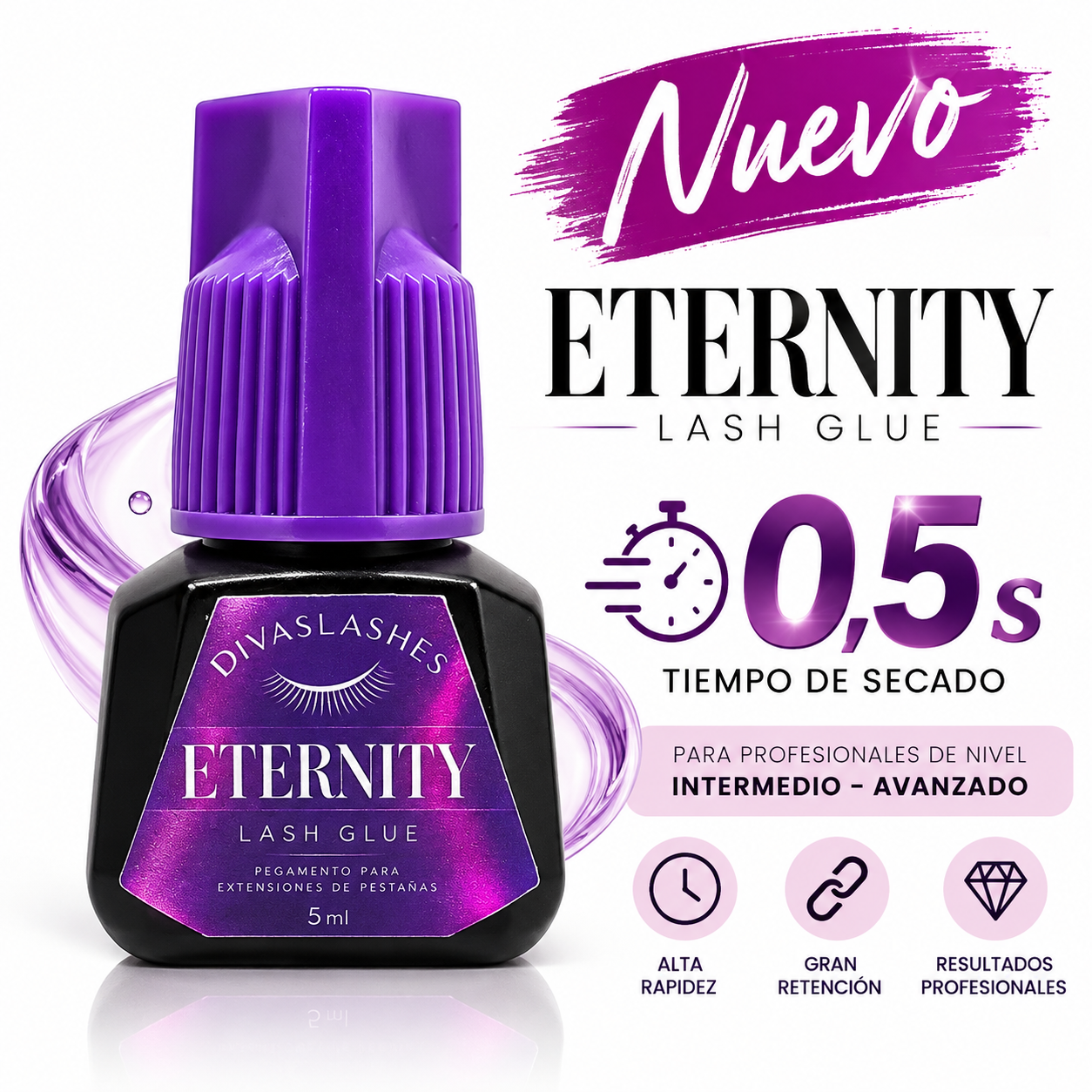 ¡NUEVO! PEGAMENTO ETERNITY 5ml– DIVASLASHES