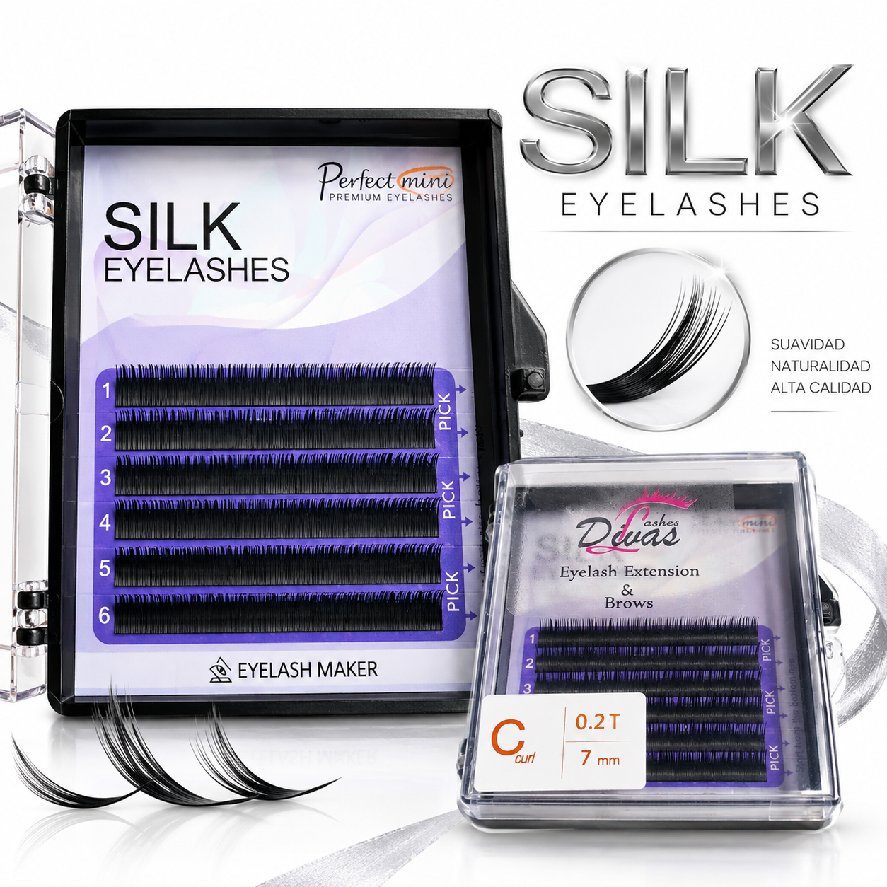 Pestañas Diamond Silk 6 líneas (Tradicional) - Remate de saldo | últimas unidades