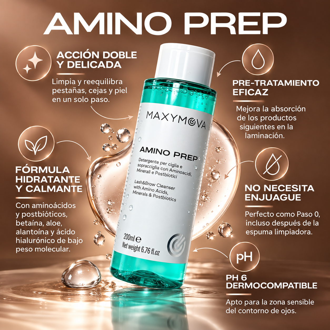 Loción Pretratamiento Amino Prep - Maxymova